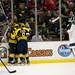 The Michigan ice hockey team celebrates after scoring the in the final minute of the second period of the game against Michigan State at Joe Louis Arena on Saturday, Feb. 2. Michigan leads after two periods 4-2. Daniel Brenner I AnnArbor.com